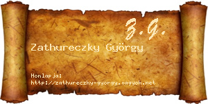 Zathureczky György névjegykártya