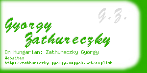 gyorgy zathureczky business card